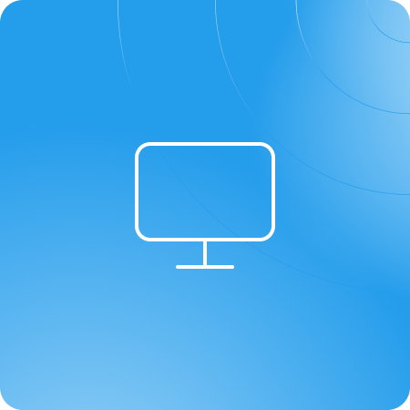 Icon representing digital commerce platform for wineries on a blue background.