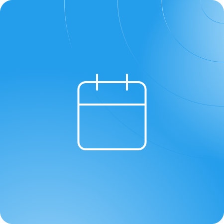 Simple calendar icon representing scheduling or dates in a digital interface.